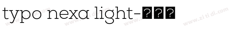 typo nexa light字体转换